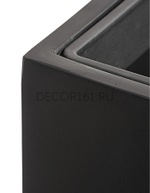 Кашпо TREEZ Effectory Black Stone Высокий куб Антрацит 31х31 см, в-60 см 1/1 41.33-12-22-086-BLCK-060