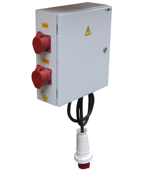 Щит распределительный для строительной площадки ЩРсп-В80-2-0/2/2, без стойки