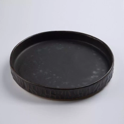 Тарелка черная керамическая Black Velvet д 280 мм  в 40 мм 003009