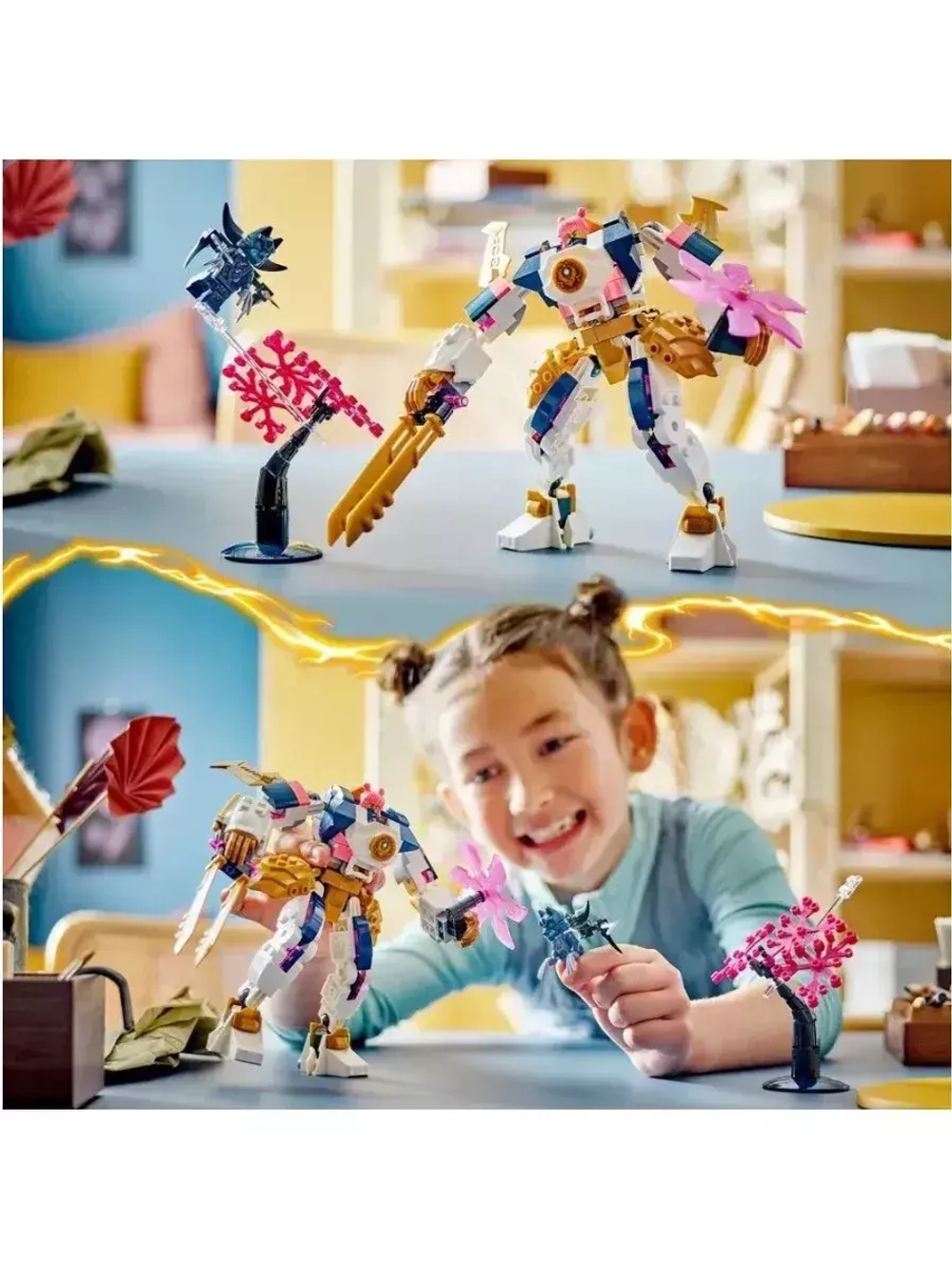 Конструктор Ниндзя Элементальный робот Соры 209 деталей