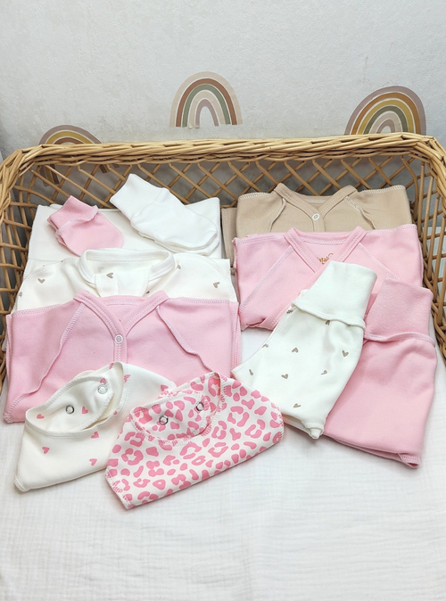 Комплект 10в1 " Розовый лео" (с дефектом)