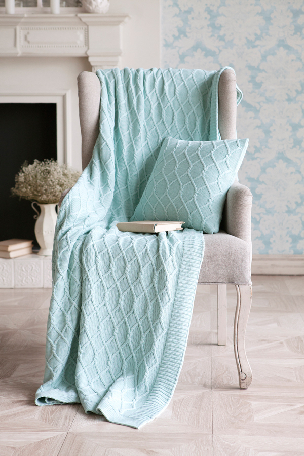 Наволочка декоративная 40х40 Luxberry Lux 34 небесная бирюза