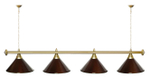 Лампа STARTBILLIARDS 4 пл. (плафоны зеленые,штанга зеленая,фурнитура золото)