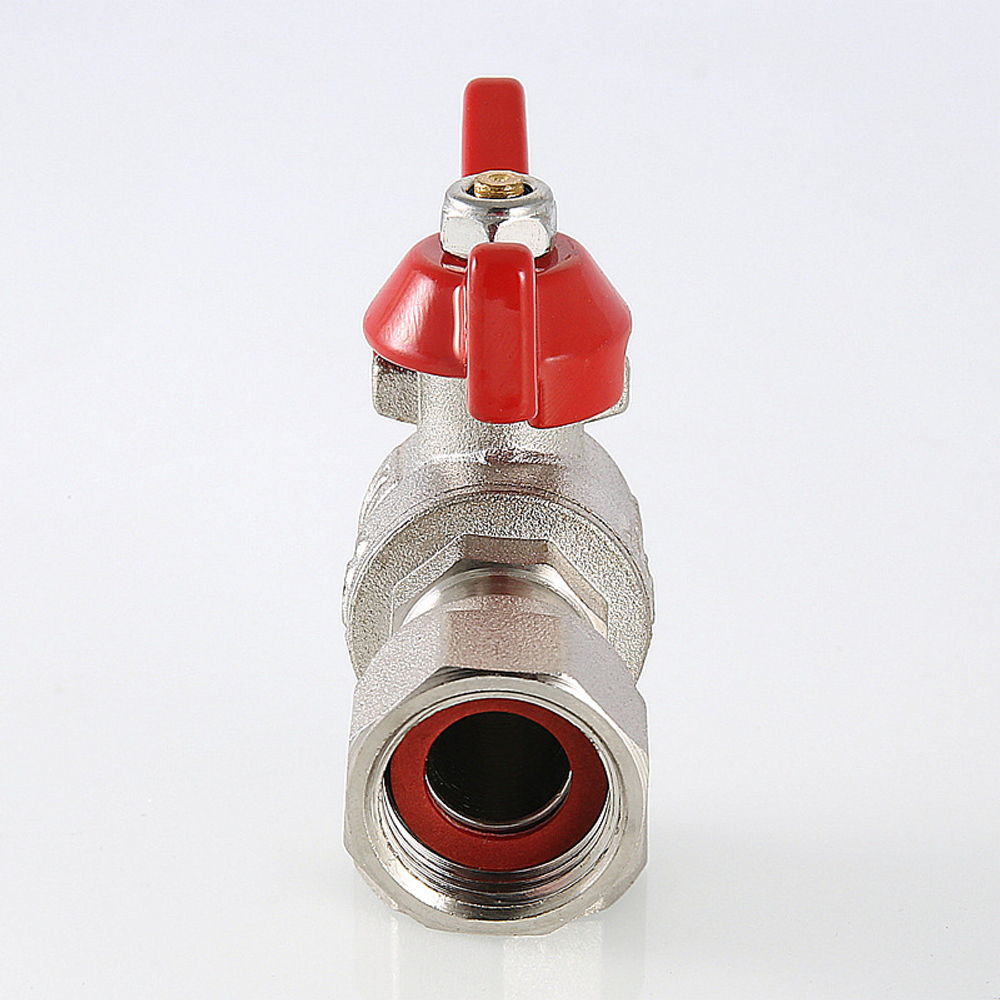 Кран шаровой Valtec BASE угловой с накидной гайкой 1" вн.-вн. (VT.266.N.0606)