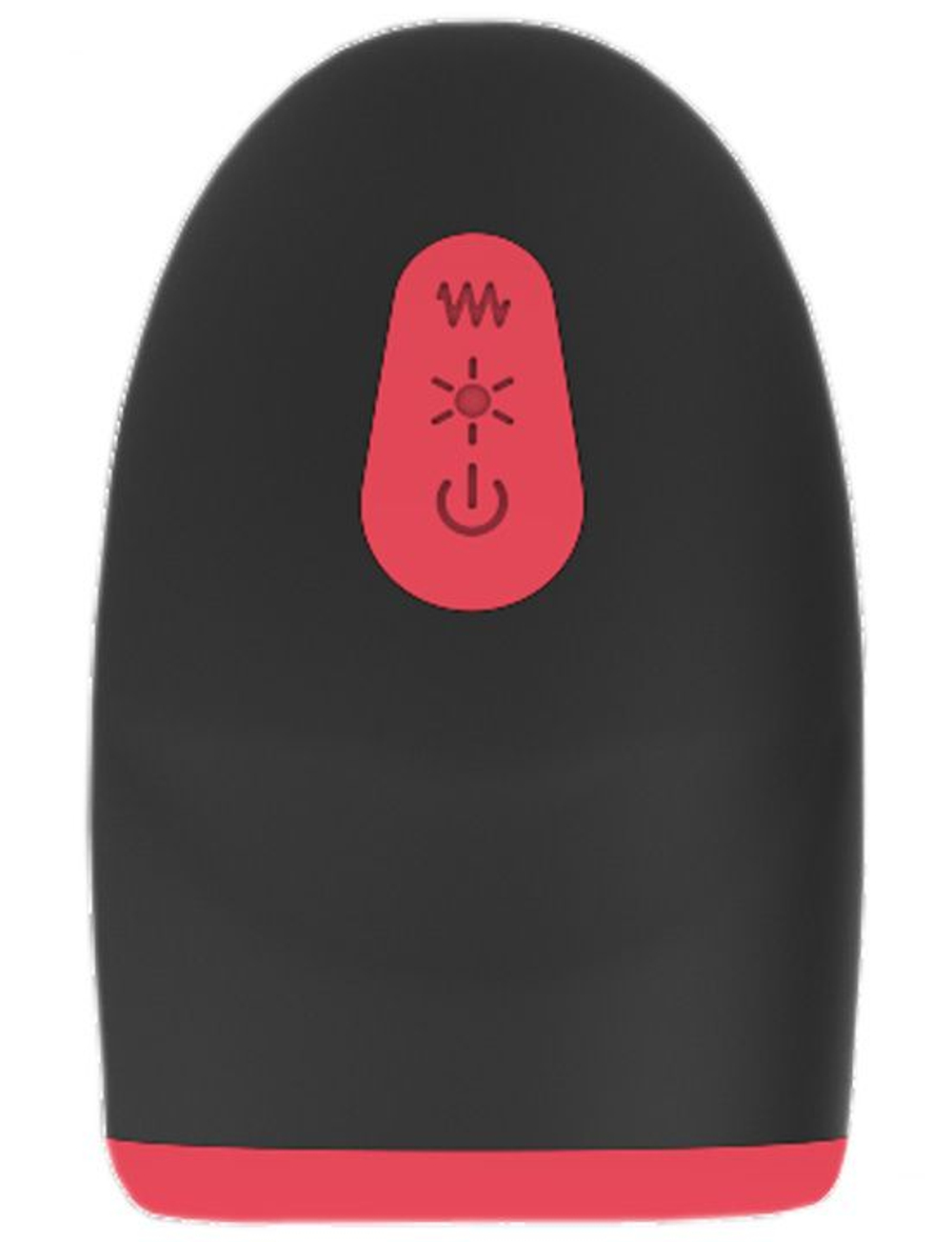 Черно-красный вибромастурбатор с нагревом Small Mood (Цвет: черный с красным)