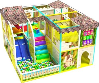 Детский игровой лабиринт «Домик детства» 21,6м² (4,65*4,65*3,2м)