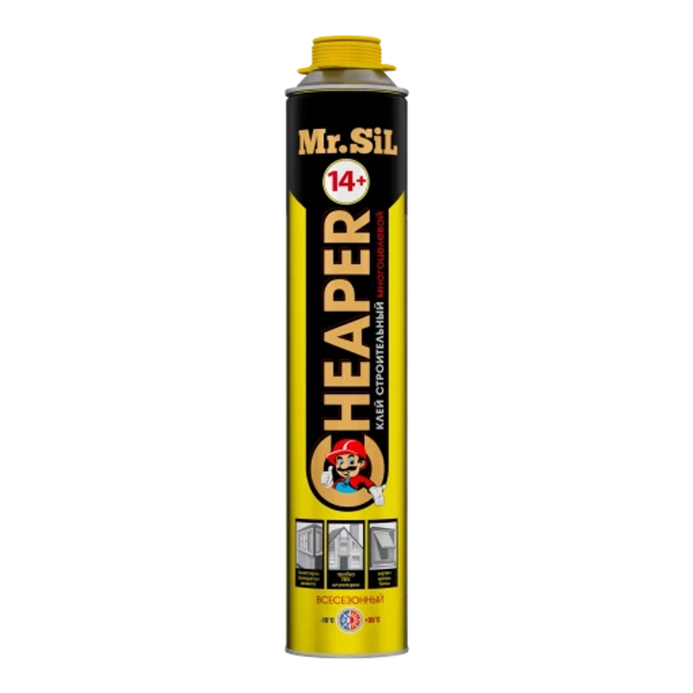 Mr.Sil Cheaper 14+ Клей-пена профессиональный 750мл (12шт/кор)