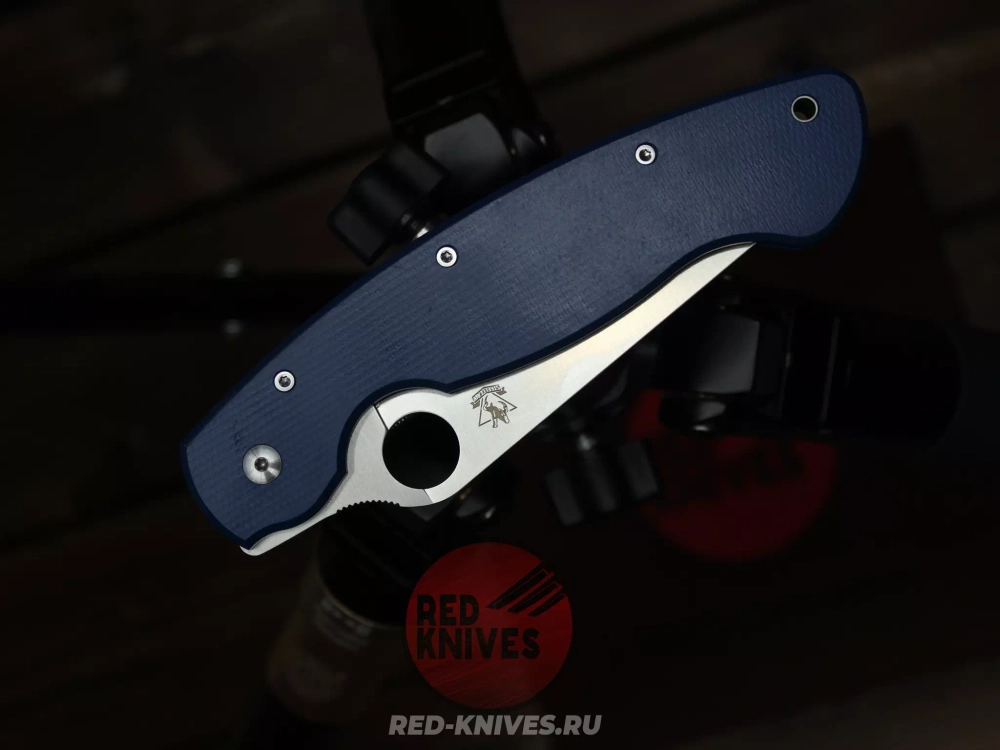 (Реплика Spyderco Military) Складной нож Steelclaw Боец-3 , синяя рукоять - сталь D2