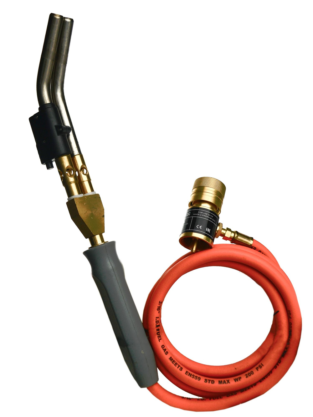 Горелка газовая для MAPP с пьезоподжигом HT-2C и шлангом 1,5 м