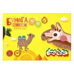 Бархатная бумага А5, 10л. 10цв., 17,5х25см, Каляка-Маляка, в папке
