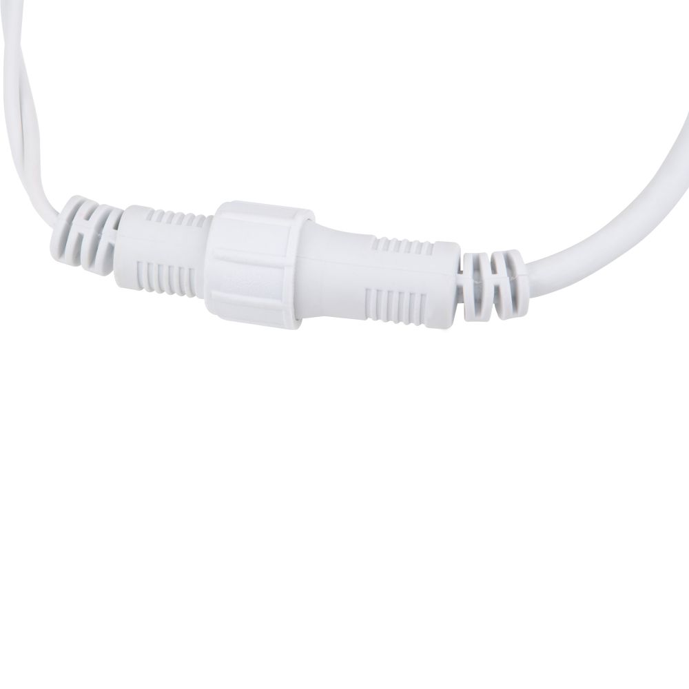 ULD-B3010-200-TWK WARMWHITE IP67 Бахрома светодиодная с эффектом мерцания. 3м. Соединяемая. 200 светодиодов. Теплый белый свет. Провод белый. TM Uniel.