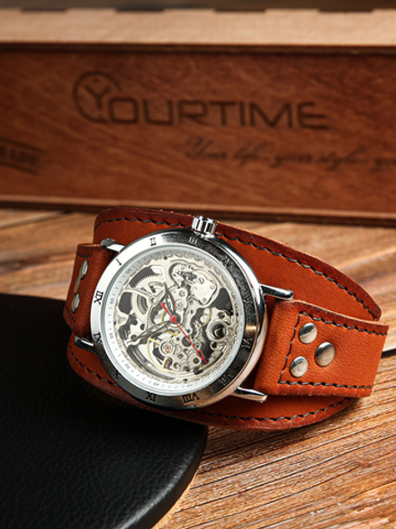 Часы скелетоны мужские механические Gladiator YOURTIME