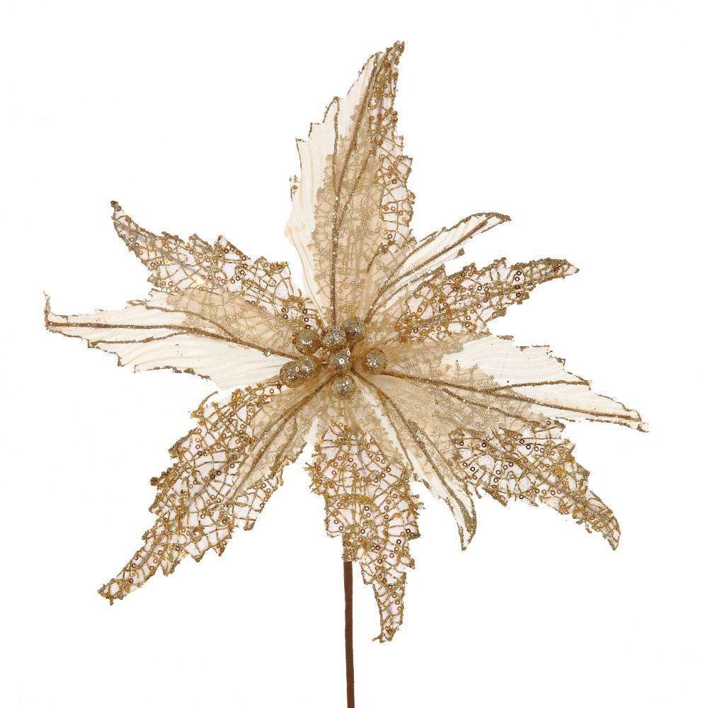 GAEM Цветок искусственный "Пуансеттия", L36 W32 H44 см