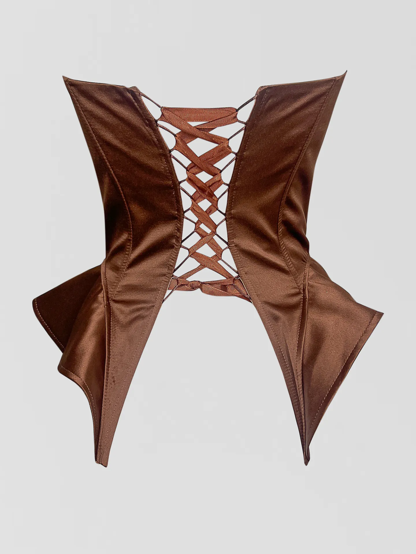 Корсет Womens Fashion атласный без лямок с баской