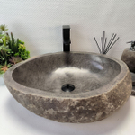 Раковина из речного камня RS63373 (55*47*16) 0123