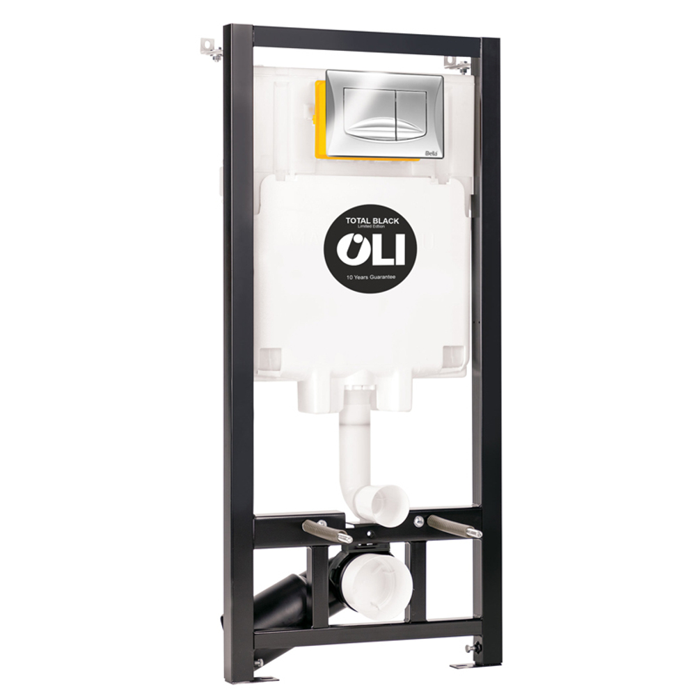 Инсталляция для подвесного унитаза   OLI 80 ECO с механической панелью слива River Della хром (886914RDOO)