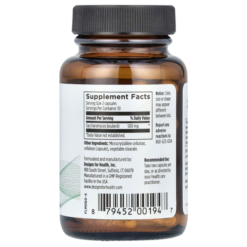 Designs For Health, FloraMyces™, 60 Vegetarian Capsules (250 mg per Capsule)