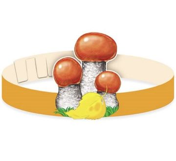 Маска-ободок Подосиновики , 160 х 200 мм, отделка: УФ-лак