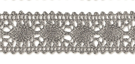 Тесьма металлизированная "Gamma", 26 мм, под серебро