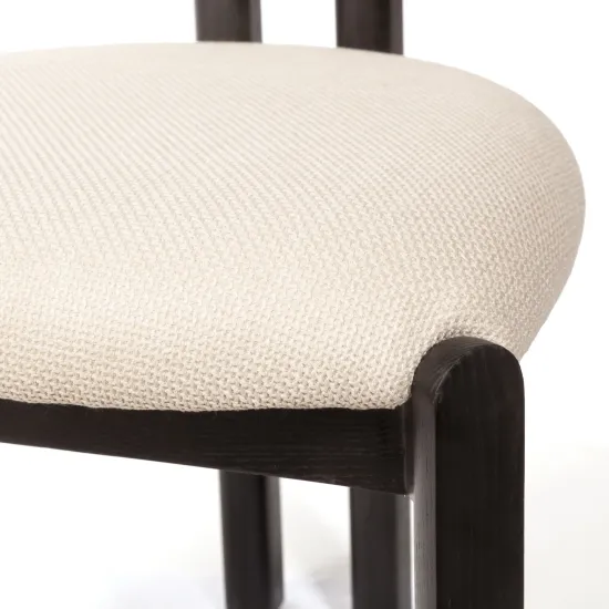 Стул Galloti массив рогожка цвет белый