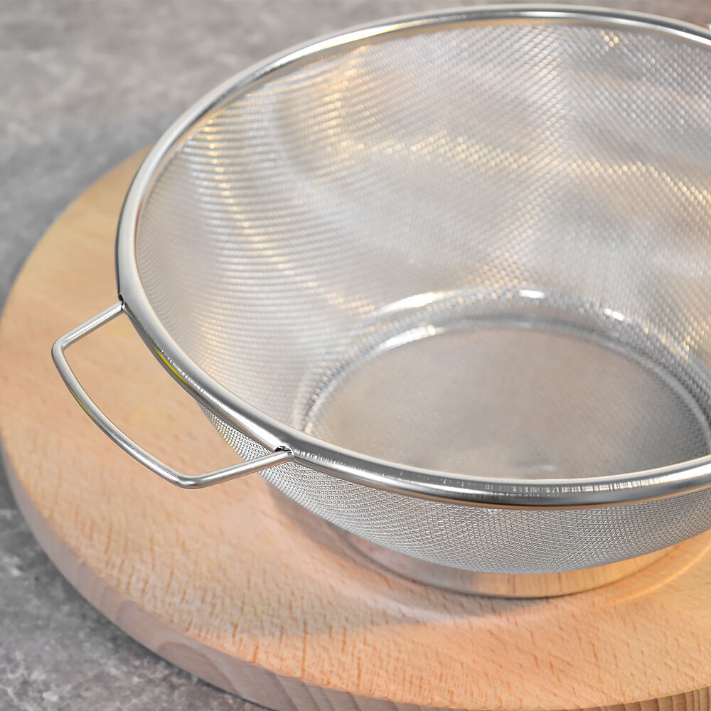 Дуршлаг 21см нерж с ручками на ножке MB 40599