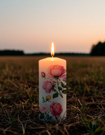 Трансфер переводной - декаль для свечей и гипса цветочки 003 А5