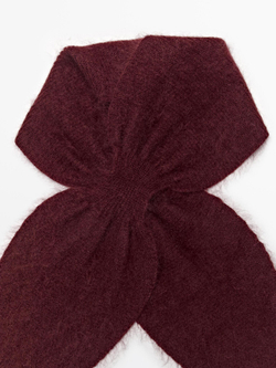 Massimo Dutti Шейный платок из 100% кашемира, завязывающийся как бант, бордо