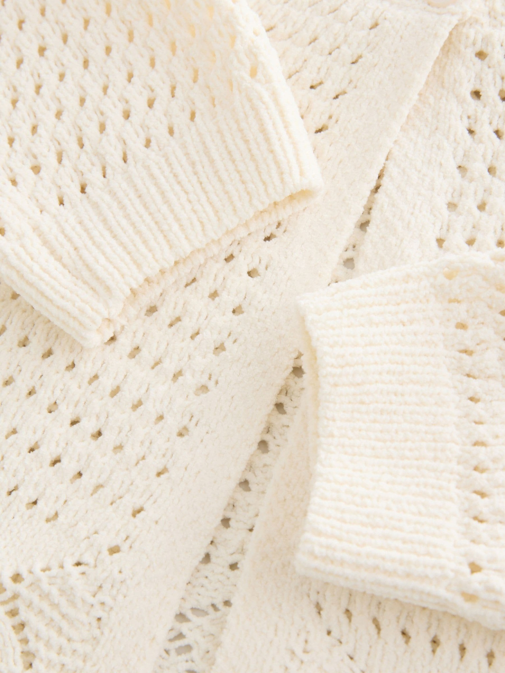 Кардиган вязаный для девочки Next E25-051, Кремовый