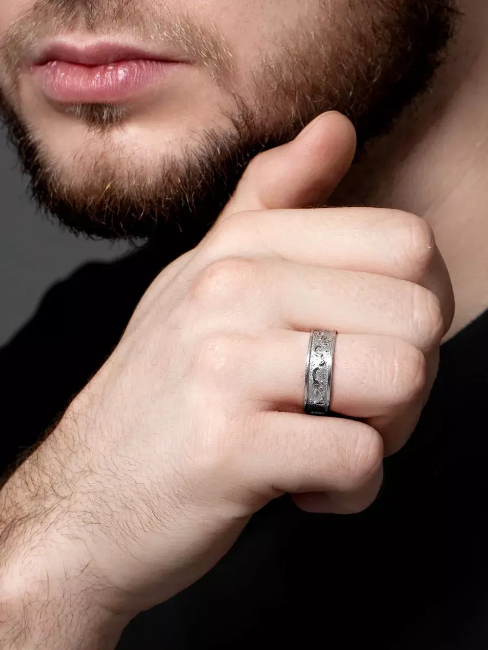 Серебряное мусульманское кольцо