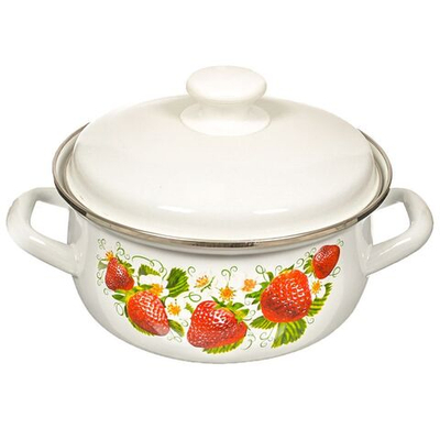 Кастрюля сталь, эмал, 2 л, с крыш, Керчь, 61904-102/6, в асс