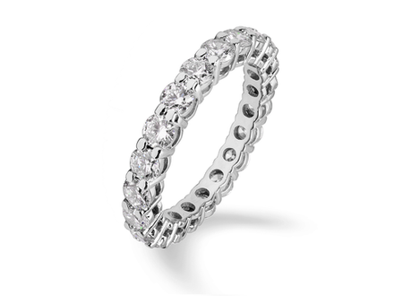 Кольцо "Дорожка" с природными бриллиантами