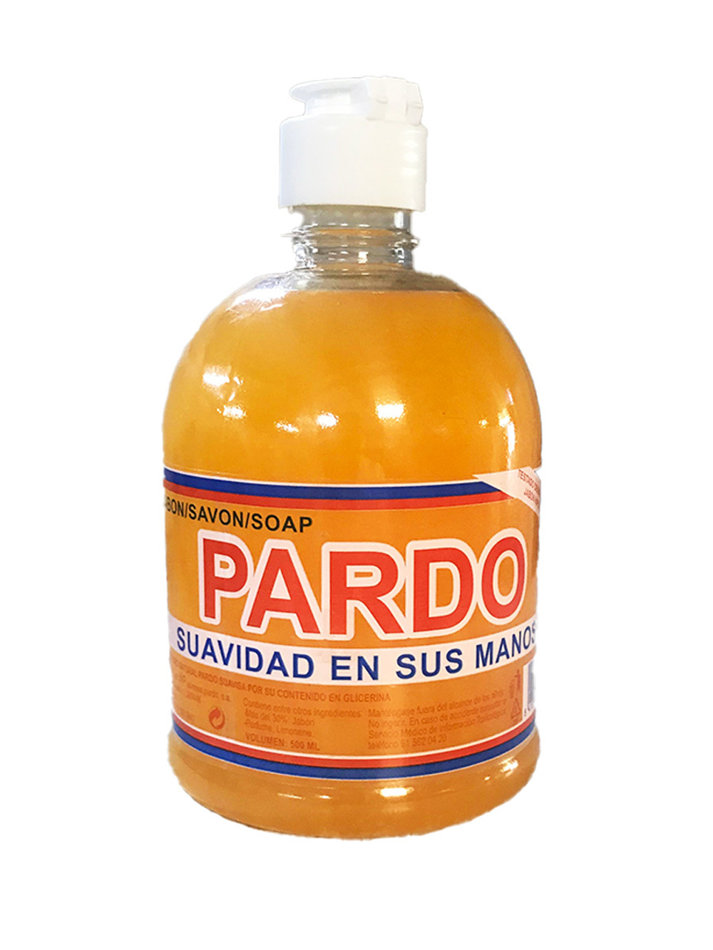 Мыло жидкое натуральное хозяйственное "Pardo Jabon Verde" (Пардо желтое) 500 мл, универсальное