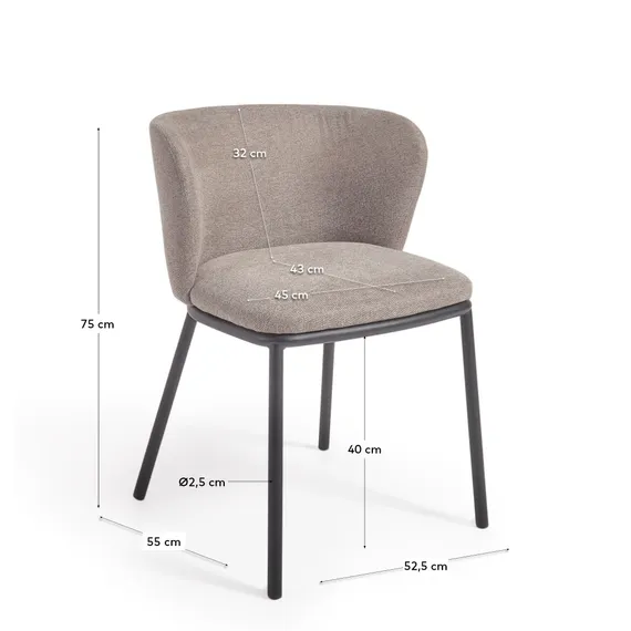 Стул Ciselia, светло-коричневый шенилл