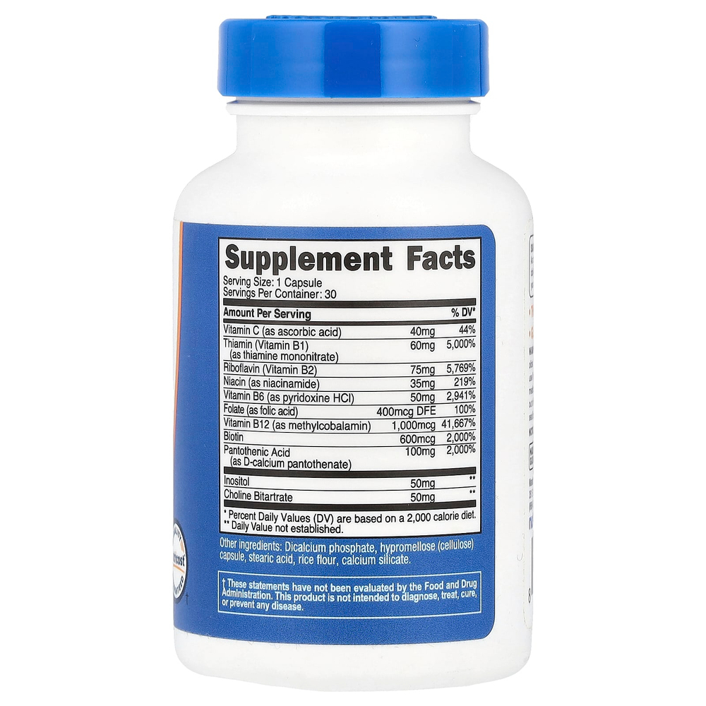 Nutricost, Комплекс витаминов группы B, 30 капсул