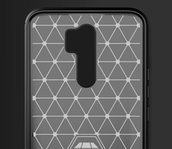 Чехол черного цвета серии Carbon для Xiaomi Redmi 9 от Caseport