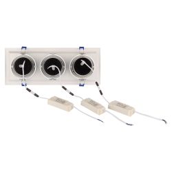 Светильник светодиодный встраиваемый Даунлайт ЭРА SKD-13-36-40K-W20 3х20Вт 4000K 5400Лм 390х150х110 5 лет гарантии