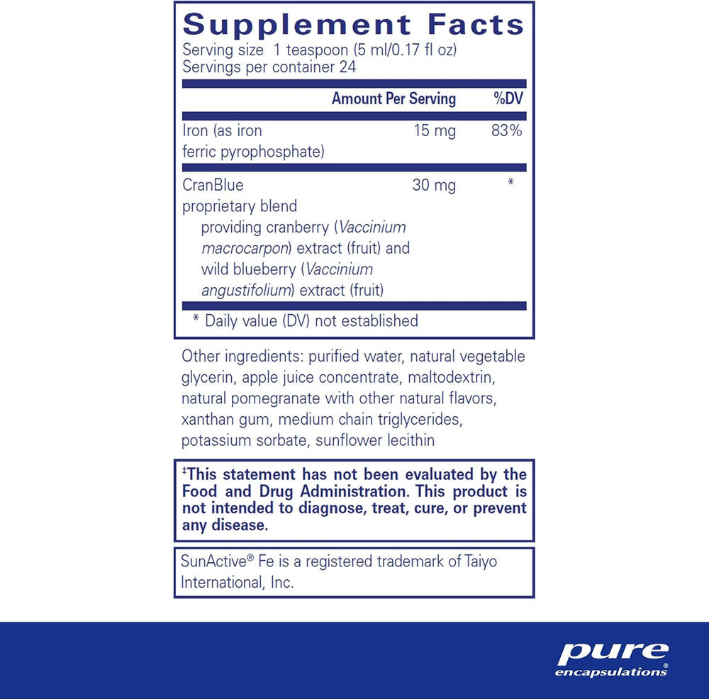 Pure Encapsulations - Iron Liquid 4.1 oz (120 ml)