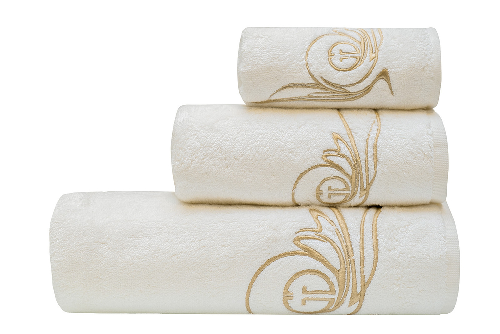 Полотенце 30х50 Garda Decor Лирика белое