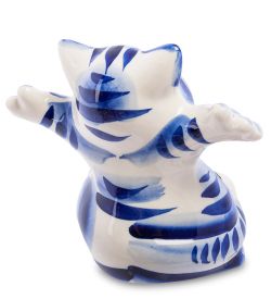 ГЛ- 339 Фигурка «Кот Добряк» бол. (Гжельский фарфор)