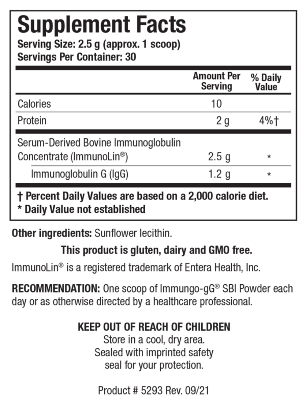 Immuno-gG SBI Powder IGG