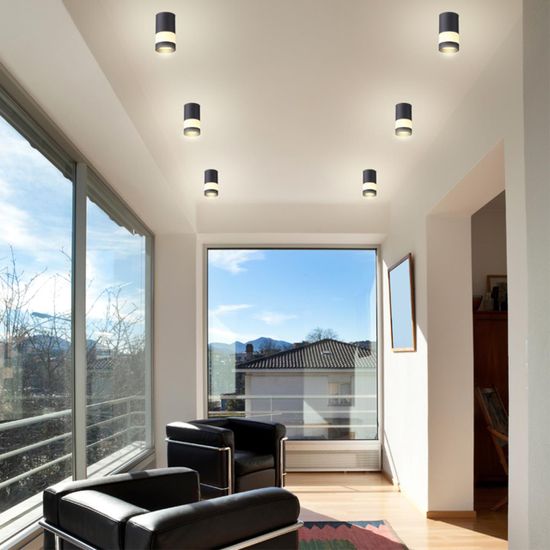 370680 OVER NT19 255 черный Светильник накладной IP20 GU10 9W 220-240V ELINA