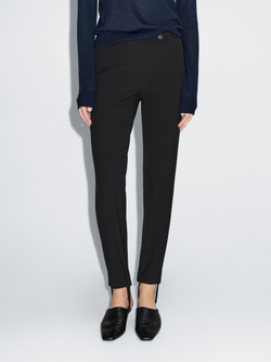 Massimo Dutti Брюки из 100% хлопка с эластичными манжетами, черный