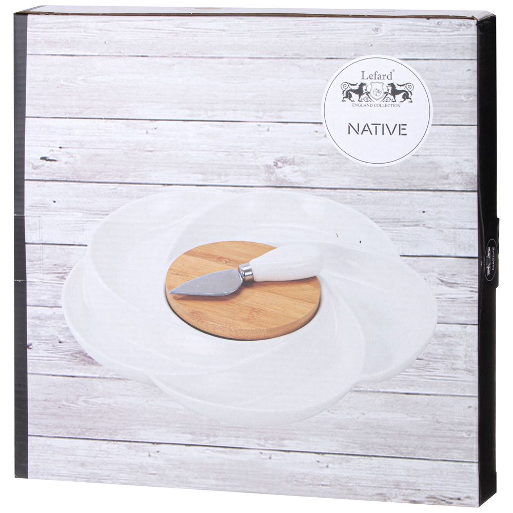 МЕНАЖНИЦА LEFARD "NATIVE" 6 СЕКЦИЙ 28*28*3 СМ, НОЖ МЕТАЛЛ. ДЛЯ СЫРА (КОР=16ШТ.)