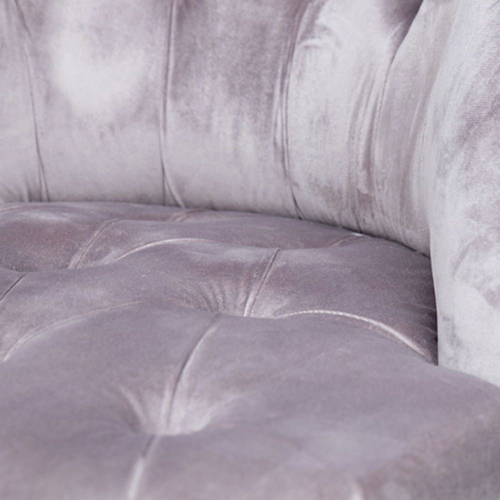 Пуф Eichholtz Камден серый бархат Голландия фрагмент