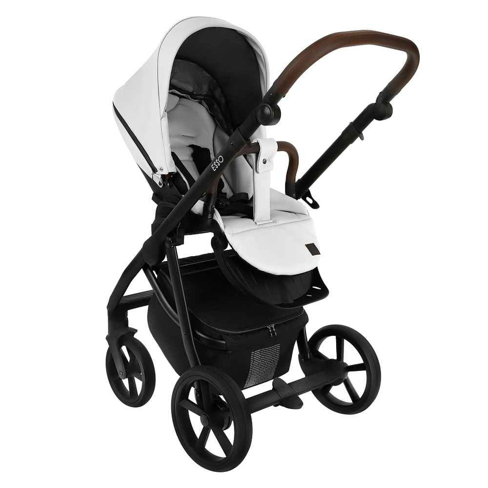 Коляска 2 в 1 Roan Esso Leather, White / Белый