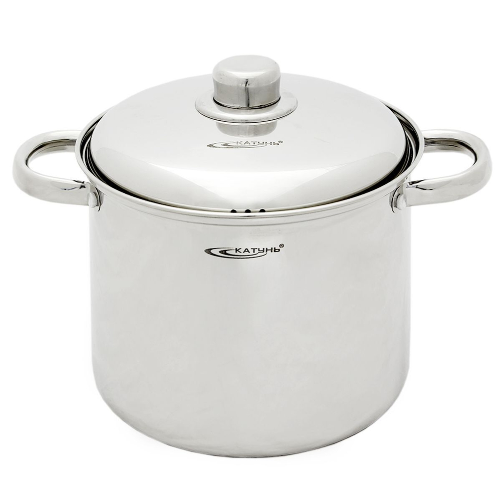 Кастрюля нерж, 5.7 л, с крыш, Катунь, Гретта, КТ04-D-53, индукц