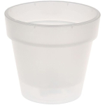 Кашпо для цветов пластиковое 2,4л d-17.5»Порто» со вставкой прозрачный