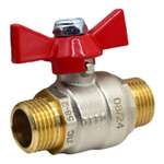 Кран шаровой TEBO 1/2" наружная-наружная (бабочка)
