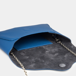 Сумка-клатч Florette из кожи теленка, синего цвета