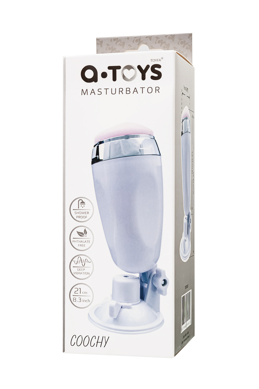 Реалистичный мастурбатор A-Toys by TOYFA Coochy, TPR, белый, 21 см